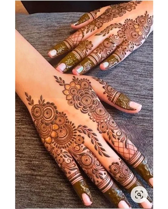 Highlight Inspired Artistic Back Hand Mehndi Design